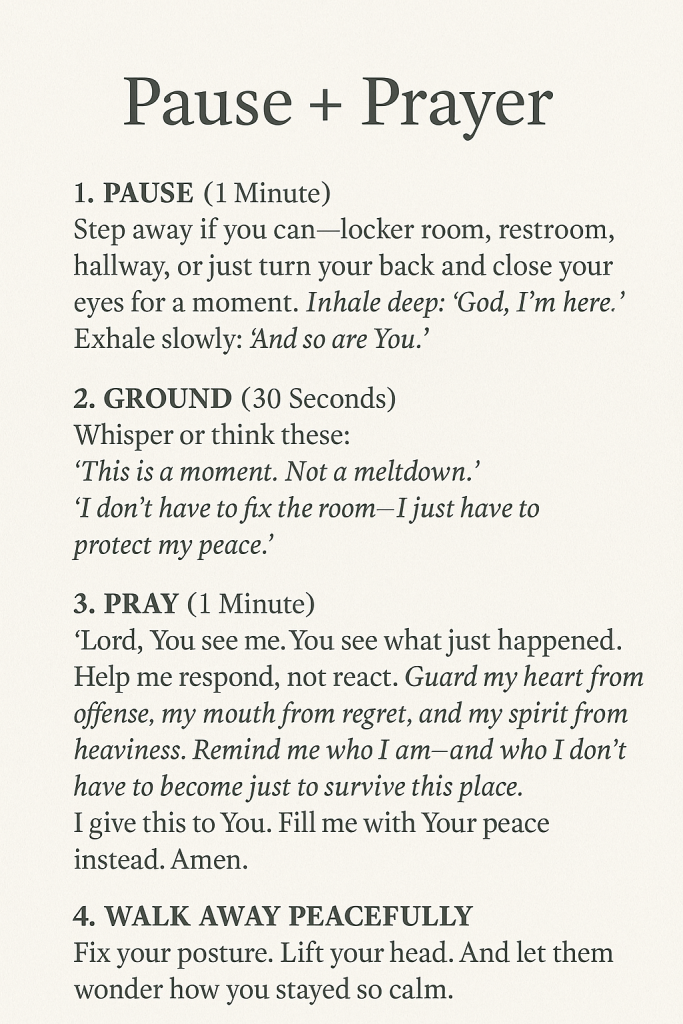 Pause and prayer offering step-by-step guidance for emotional and spiritual peace